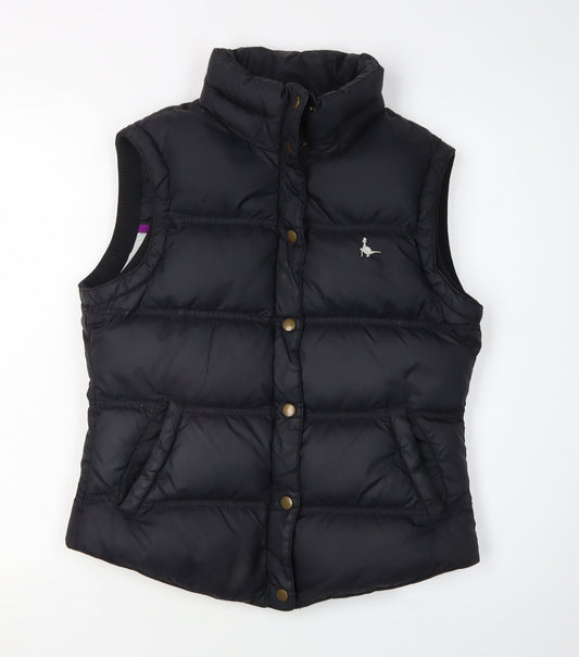 Jack Wills Women's Black Puffer Waistcoat Size 10