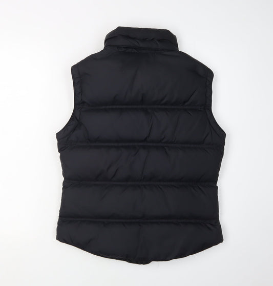 Jack Wills Women's Black Puffer Waistcoat Size 10