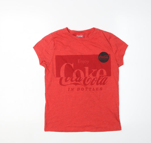 Coca-Cola Women's Red Basic T-Shirt Size 6