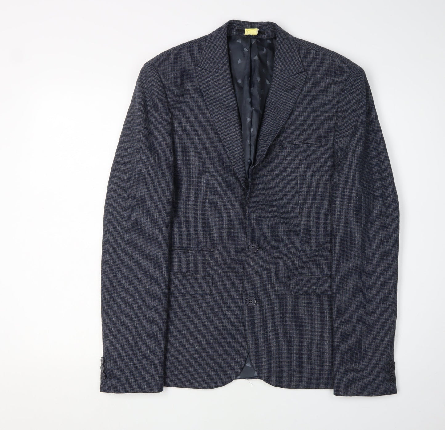 ASOS Men's Blue Check Slim Fit Blazer, Size 38