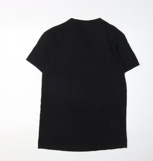Disney Men's Black Mickey Mouse T-Shirt, Medium