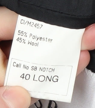 Moss Bros Black Men's Long Suit Size 40L