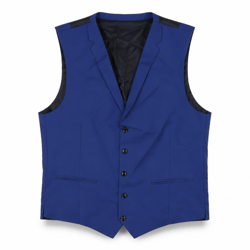 Mens 42 Chest Regular Austin Reed Blue Waistcoat Suit Waistcoat