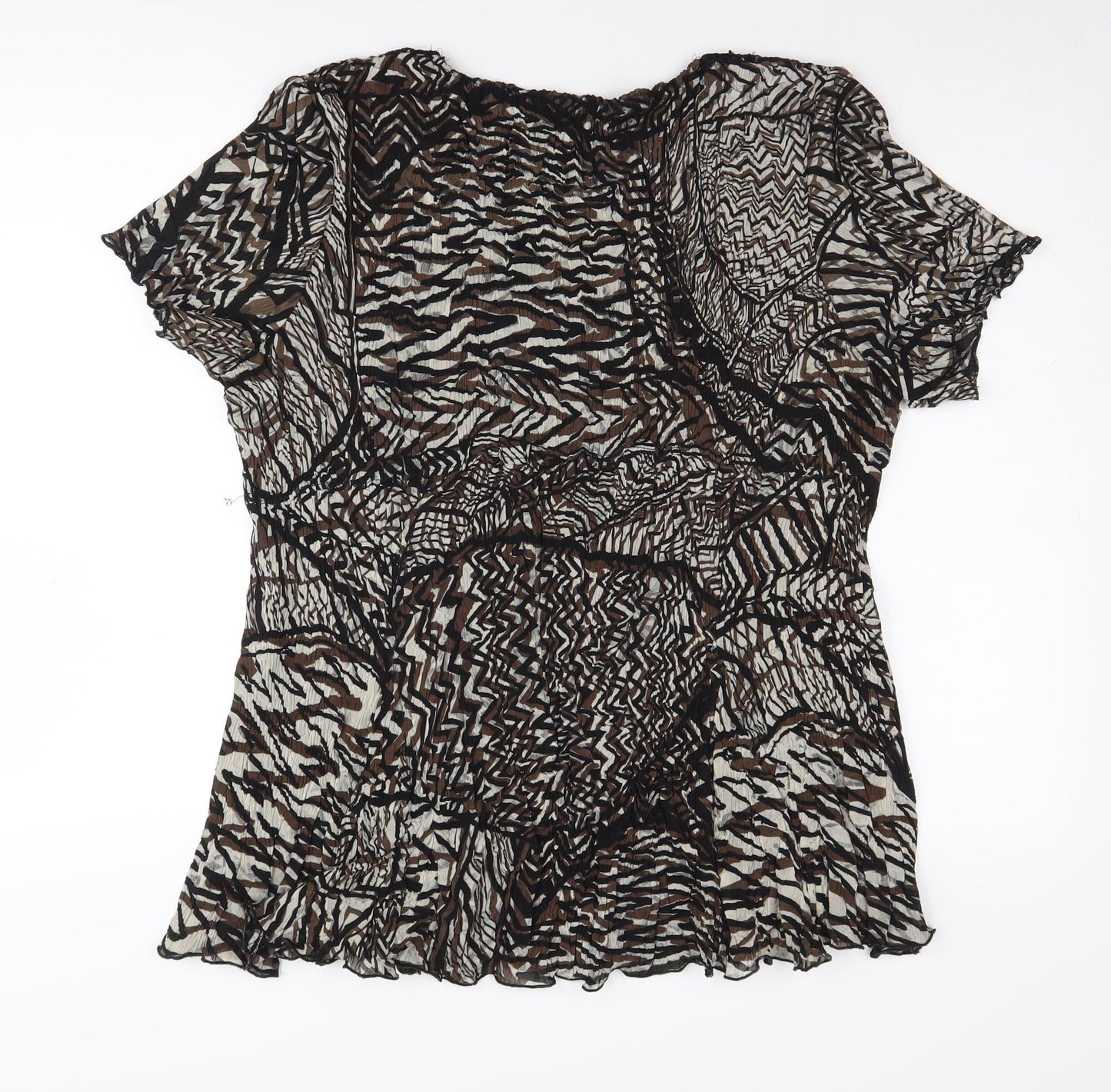 Windsmoor Women's Brown Beaded V-Neck Top