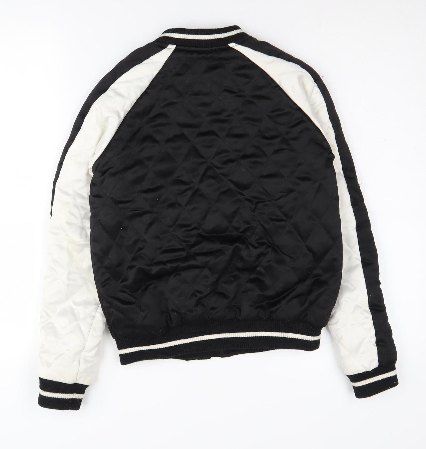 Candy Couture Girls Black Embroidered Bomber Jacket 13 Years