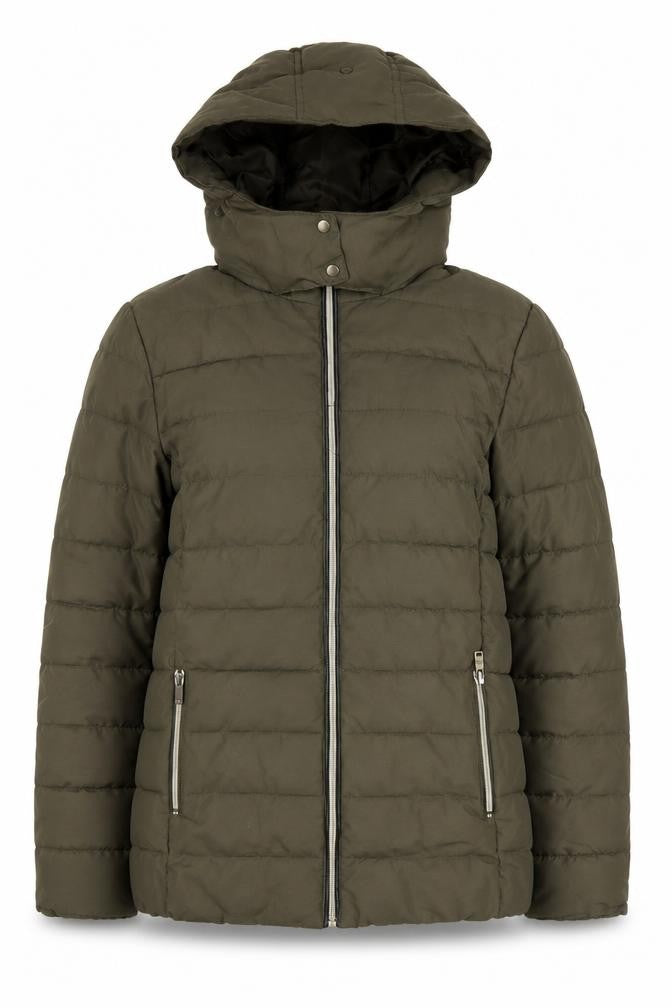 New Look Women's Green Puffer Jacket Size 10