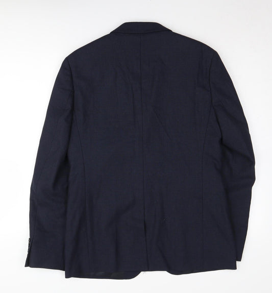 Jaeger Men's Blue Blazer, Size 40R, Regular Fit