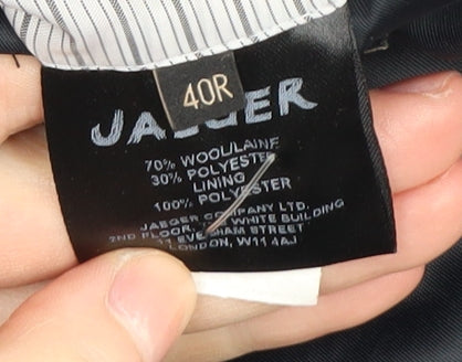 Jaeger Men's Blue Blazer, Size 40R, Regular Fit