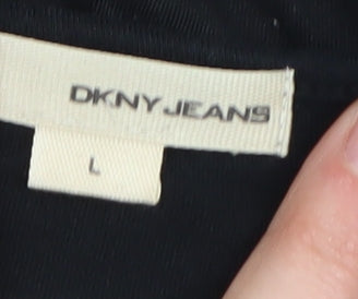 DKNY JEANS Women's Black Sleeveless Short Dress L