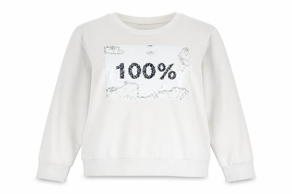 Womens UK M Regular DKNY White Pullover Sweatshirt