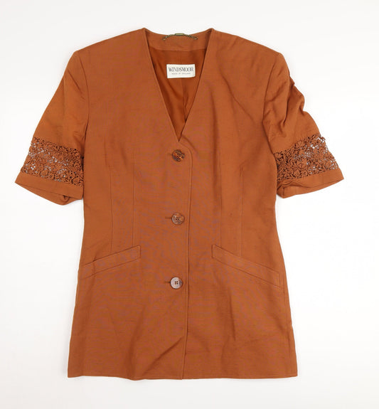 Windsmoor Women's Brown Short Sleeve Blouse Size 8