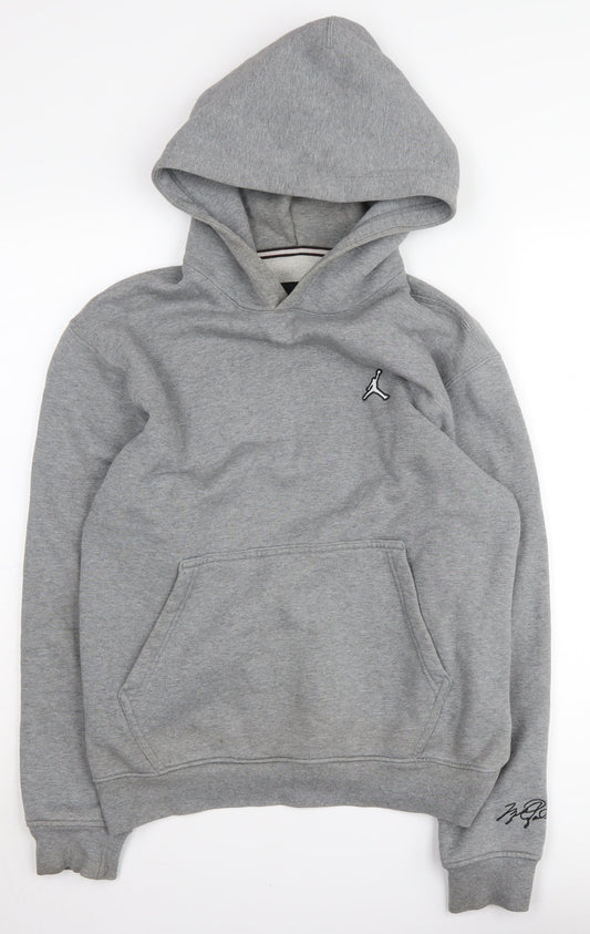 Jordan Men's Grey Pullover Hoodie, S, Sportswear Essential