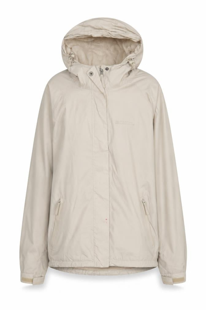 Womens UK Size 12 Regular Mountain Warehouse Beige Nylon Jacket