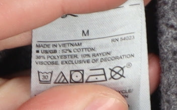 Gap Unisex Grey Logo Pullover Hoodie, Size M