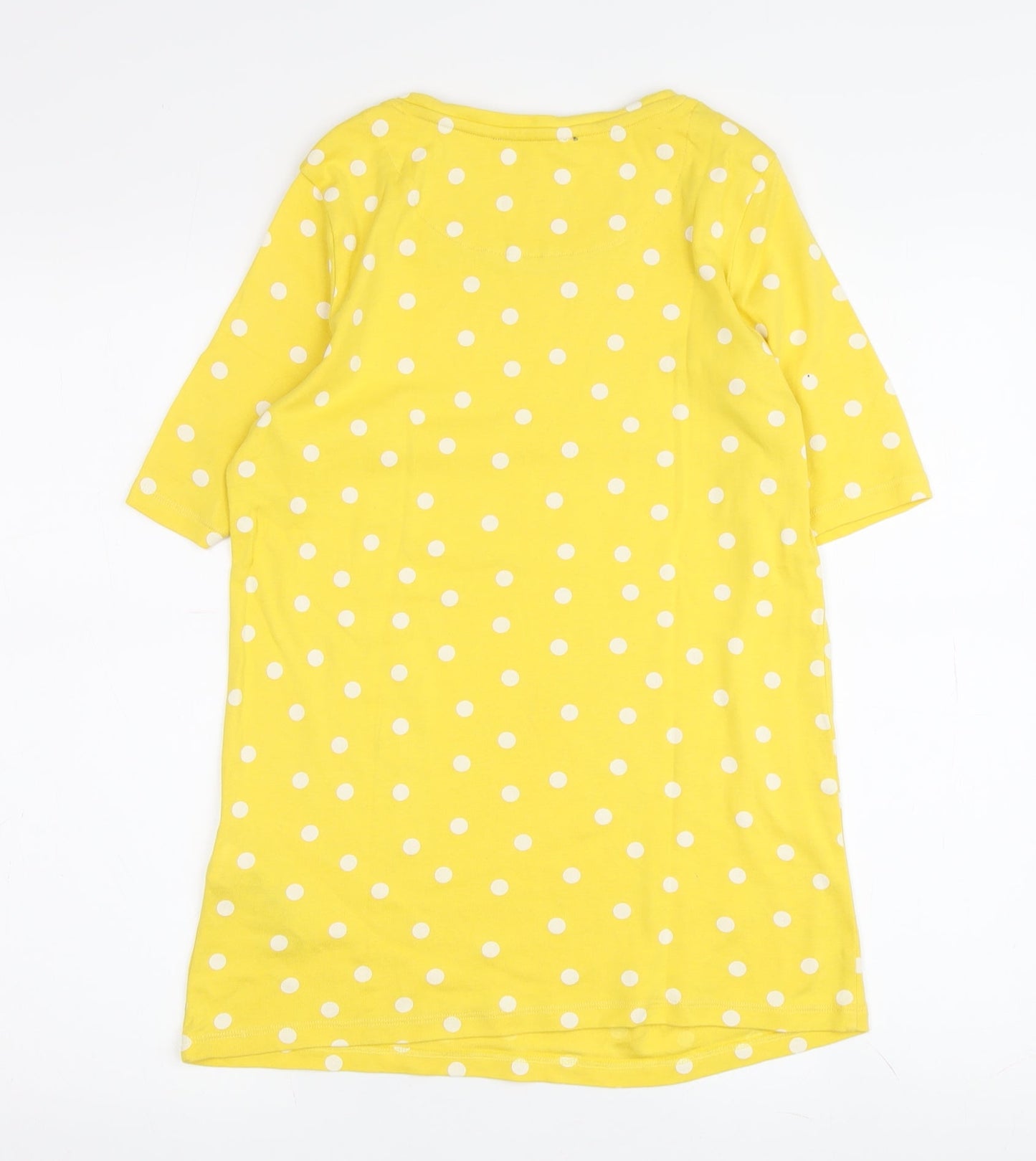 Marks and Spencer Women's Yellow Polka Dot T-Shirt