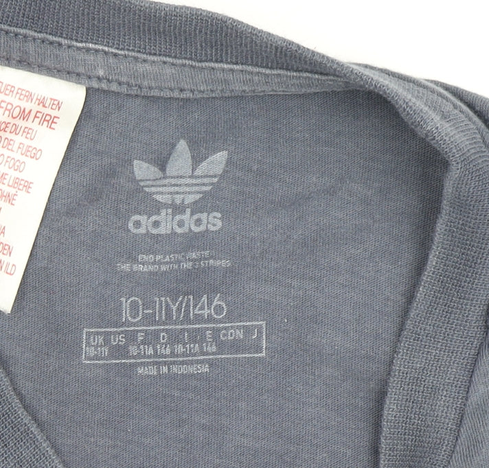 Adidas Boys Blue T-Shirt, Age 11, Classic Logo Style
