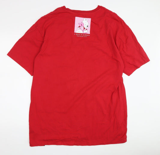Disney Winnie The Pooh Red T-Shirt - M, Unisex