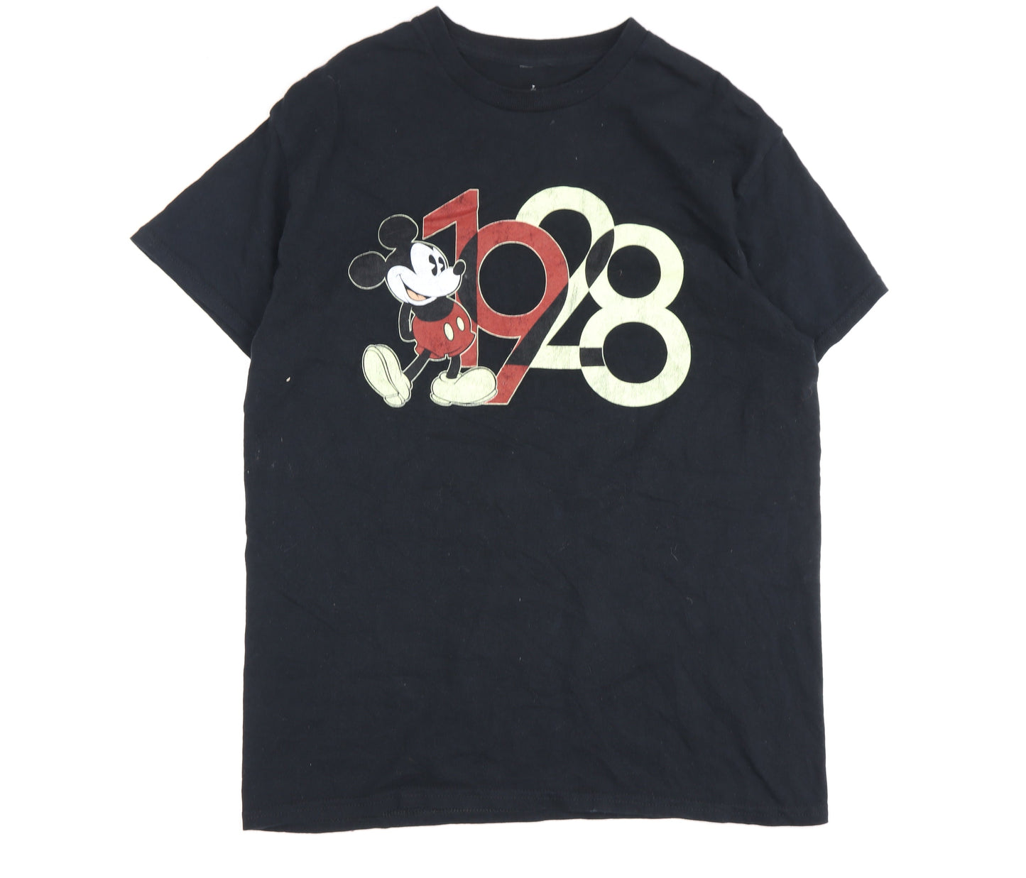 Disney Men's Black Mickey Mouse Graphic T-Shirt Medium