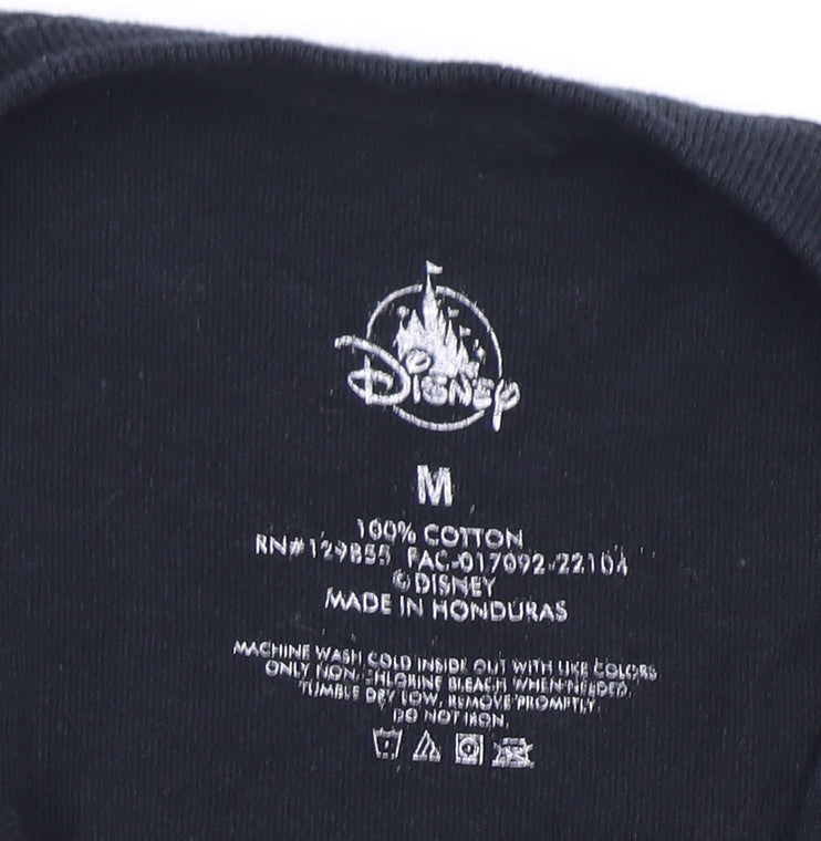 Disney Men's Black Mickey Mouse Graphic T-Shirt Medium