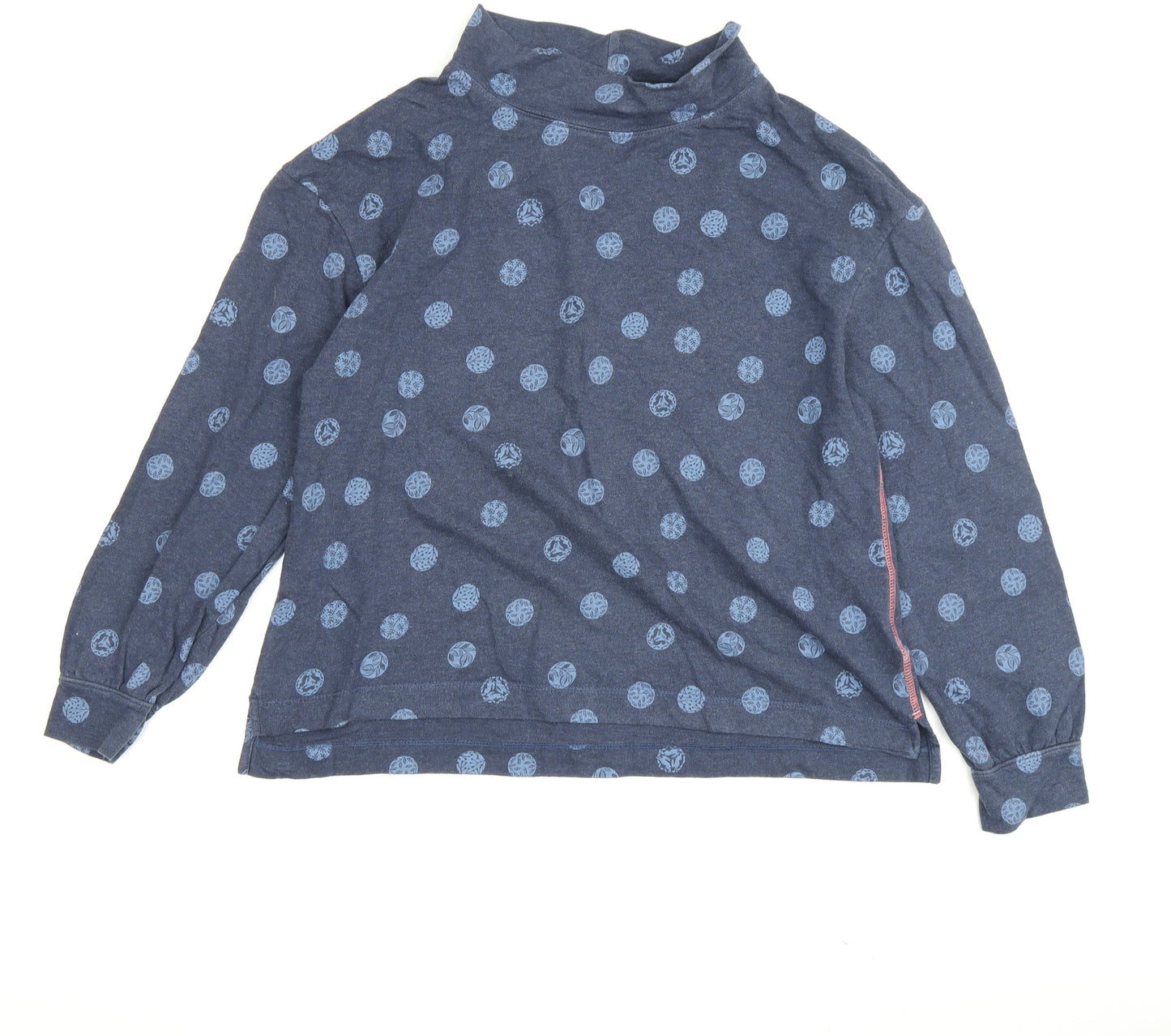 White Stuff Women's Blue Geometric Blouse Size 10