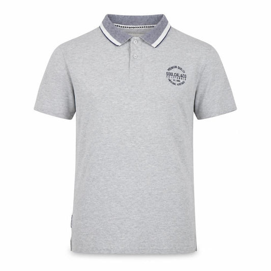 SoulCal & Co Men's Grey Polo Shirt Medium