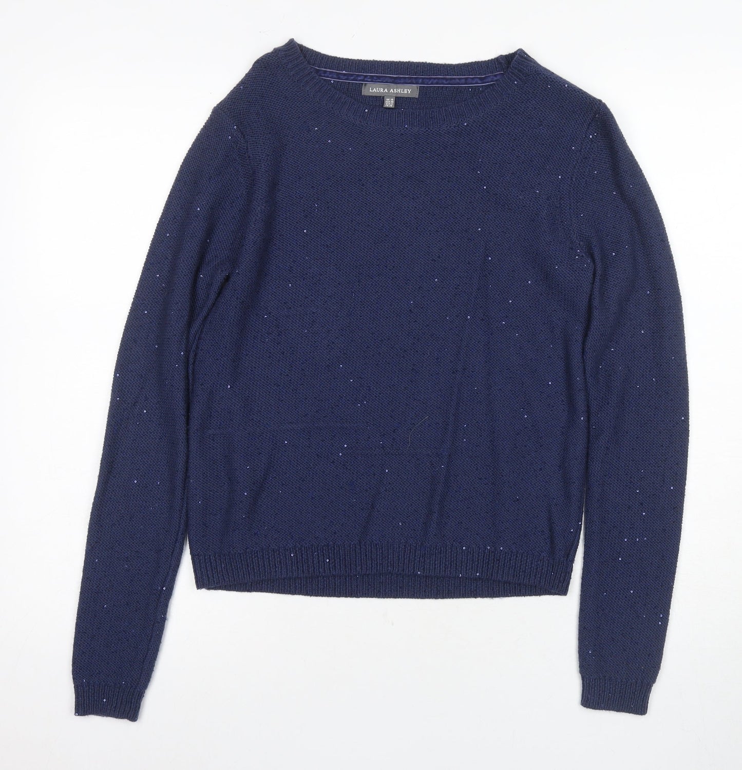 Laura Ashley Women's Blue Knit Pullover Jumper, Size 10