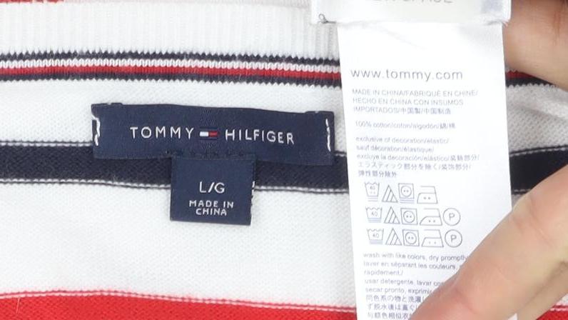 Tommy Hilfiger Men's Multicoloured V-Neck Jumper, L