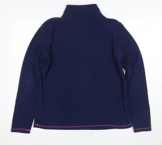 Peter Storm Women's Blue Hoodie Size 14 Zip Fleece