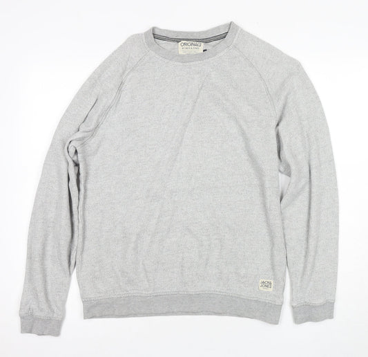 Jack & Jones Men's Grey Pullover Sweatshirt M