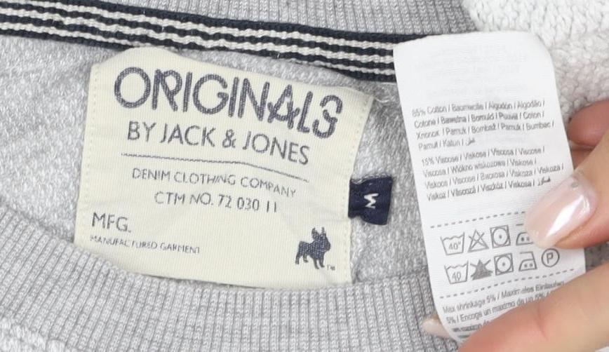 Jack & Jones Men's Grey Pullover Sweatshirt M