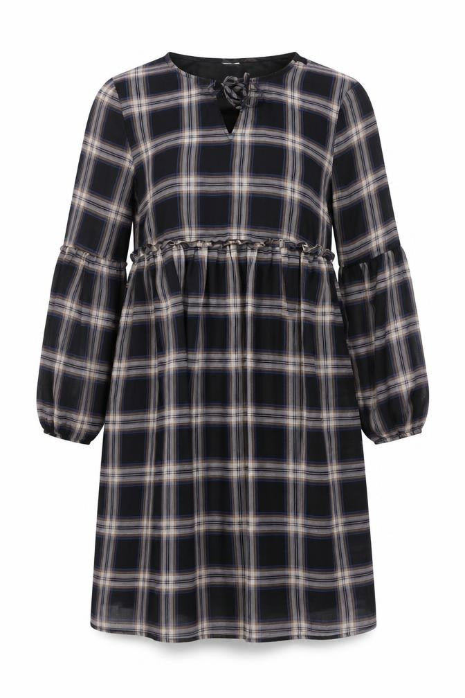 Jacqueline de Yong Women’s Black Plaid Shift Dress Size 10