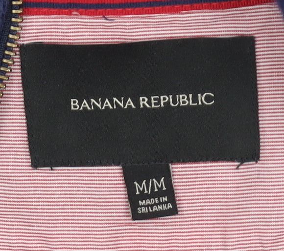 Banana Republic Men's Blue Biker Jacket Medium