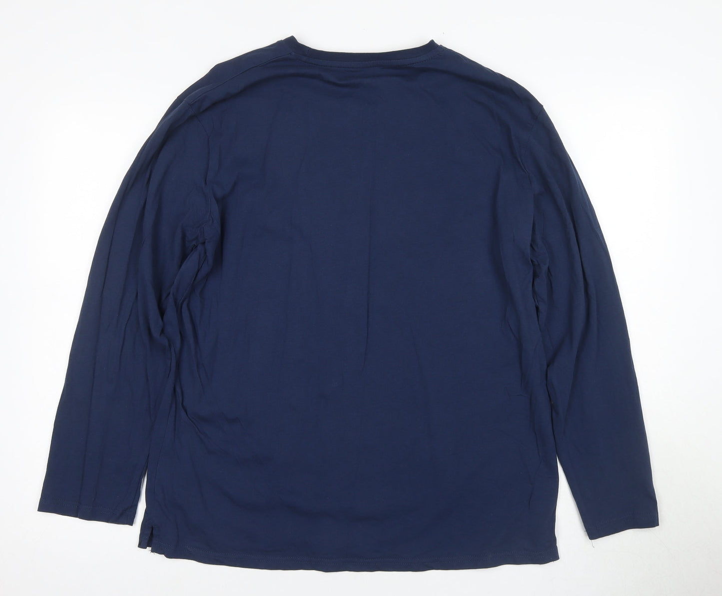Mens UK Size L Jeff Banks Blue  Cotton T-Shirt