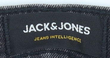 Jack & Jones Men's Black Distressed Jeans, Size 32