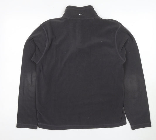Regatta Men's Black 1/4 Zip Fleece Sweatshirt S
