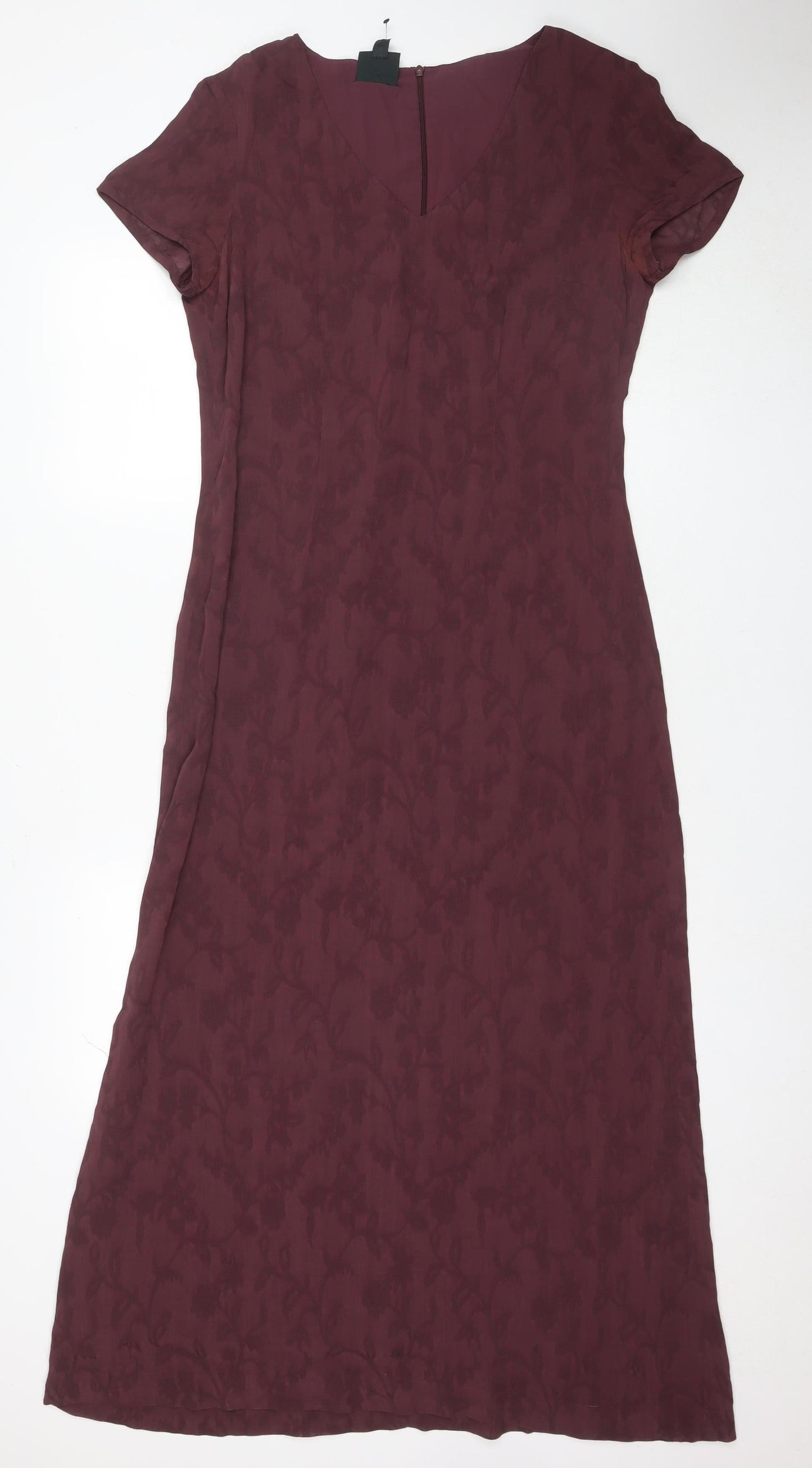 Laura Ashley Women's Purple Floral Midi Sheath Dress - Size 12