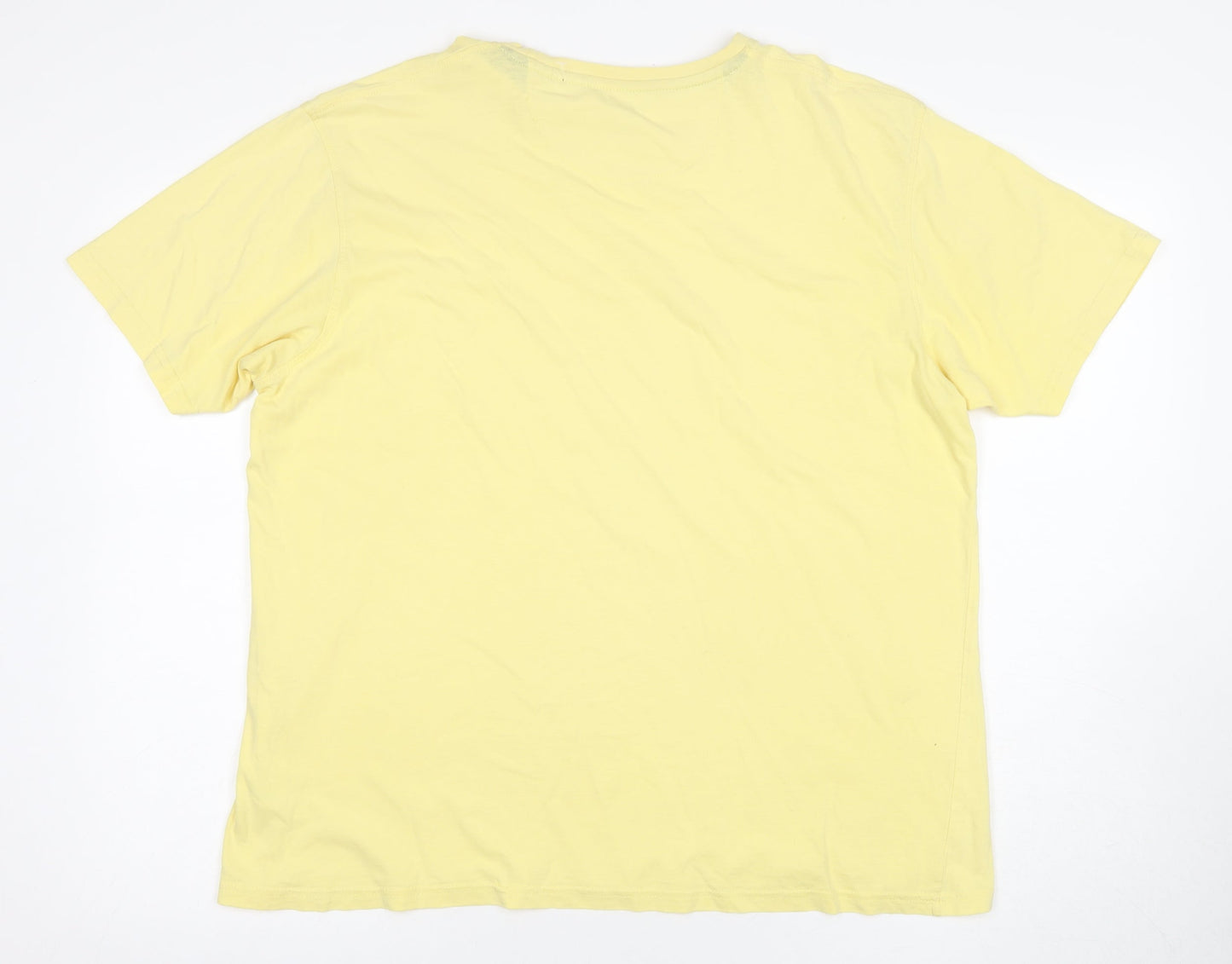 James Pringle Men's Yellow Cotton Crew Neck Tee L