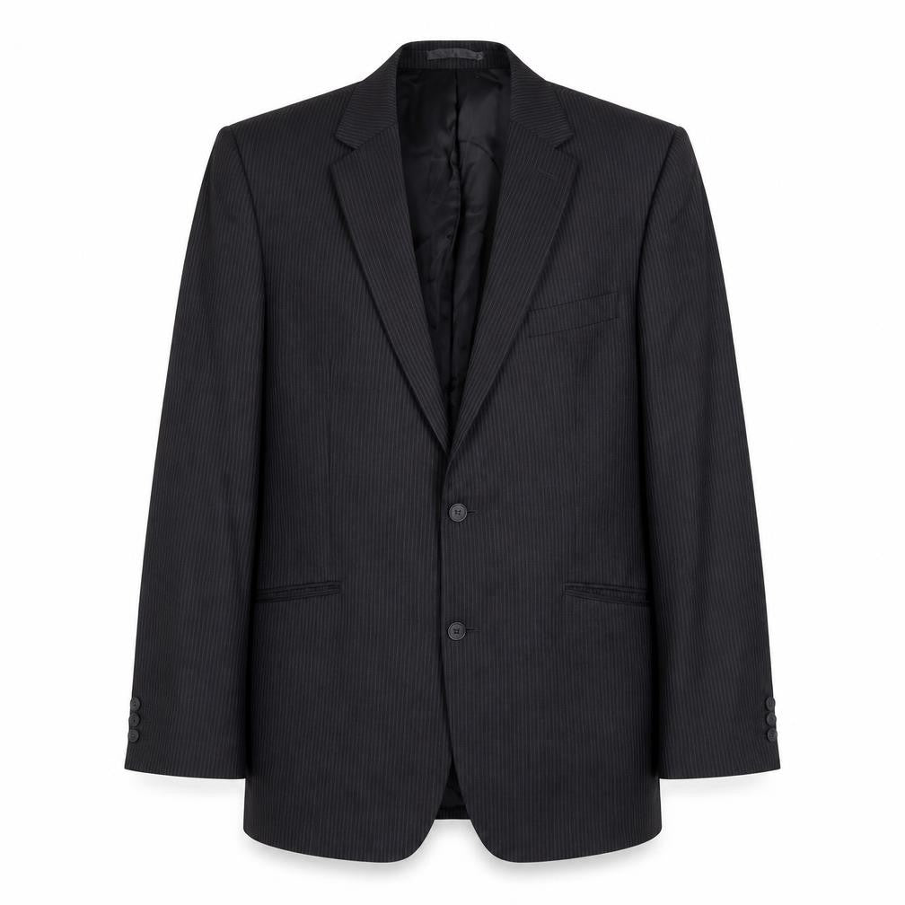 Mens 44 Chest Regular Jeff Banks Black Two-Button Blazer