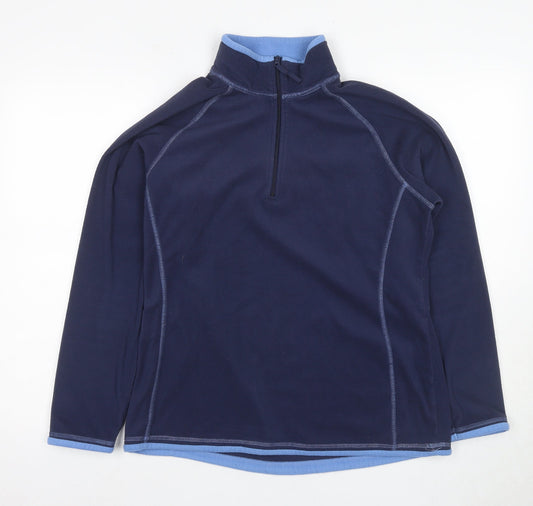 Mountain Warehouse Women's Blue 1/4 Zip Sweatshirt UK 16