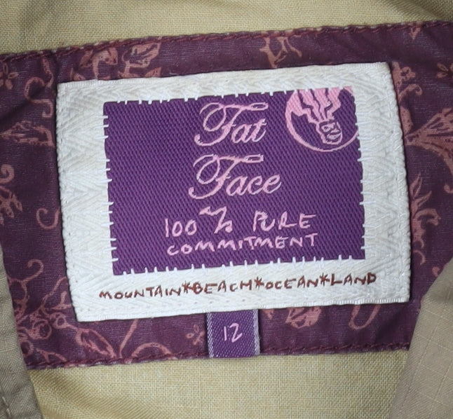 Fat Face Women Brown Hooded Waistcoat Size 12