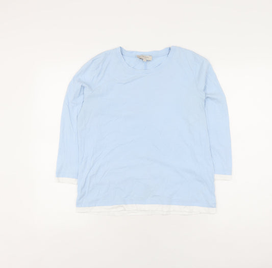 Hobbs Women's Blue Basic 3/4 Sleeve T-Shirt, Size M
