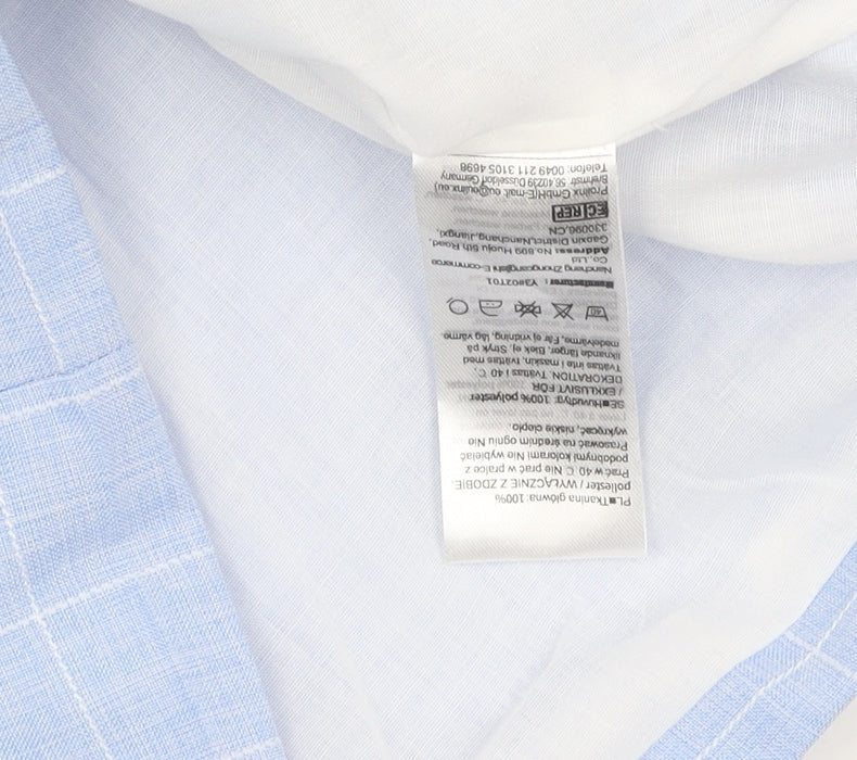 Lolanta Women's Blue Check Blazer, Size 14, 2-Button