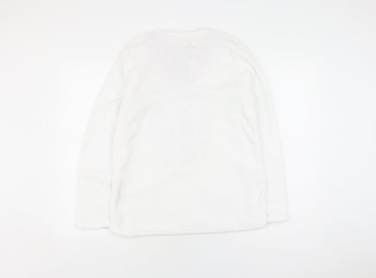 Disney Women White Fleece Pyjama Top Size 10-12