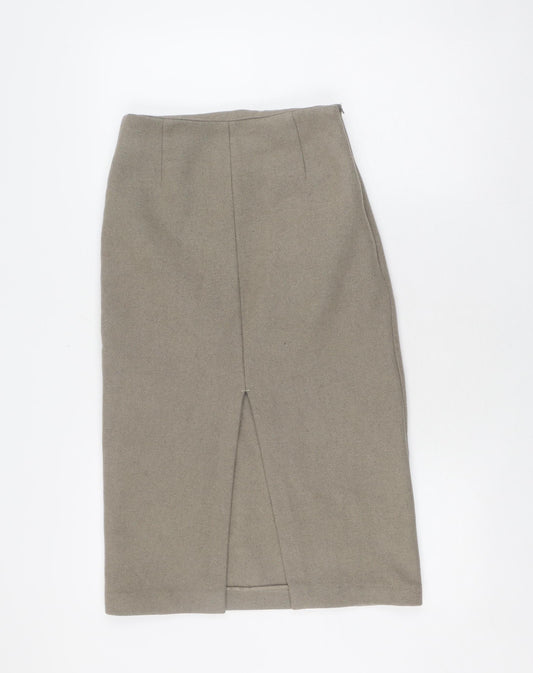 AGIT Women's Beige Wool Pencil Skirt XS