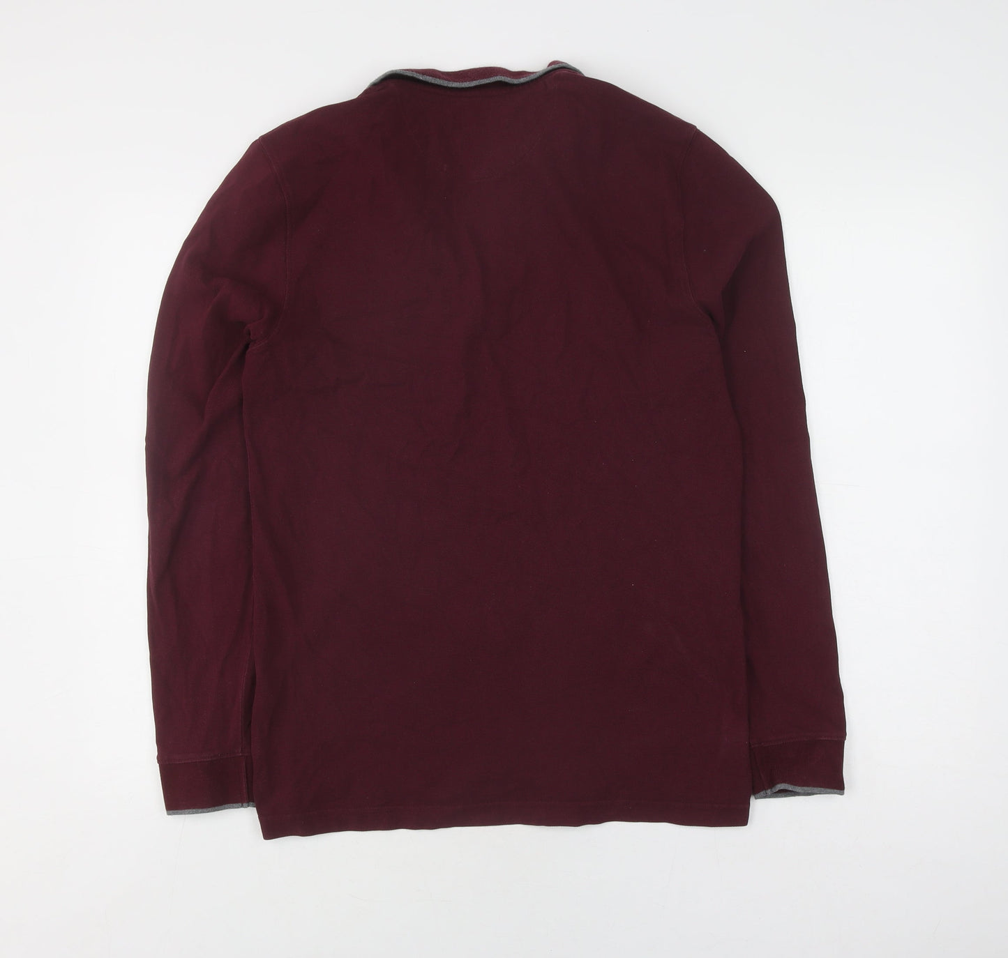Unisex Adultss UK Size L Massimo Dutti Red Cotton Polo