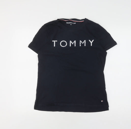 Tommy Hilfiger Women's Black Basic Crew Neck T-Shirt M