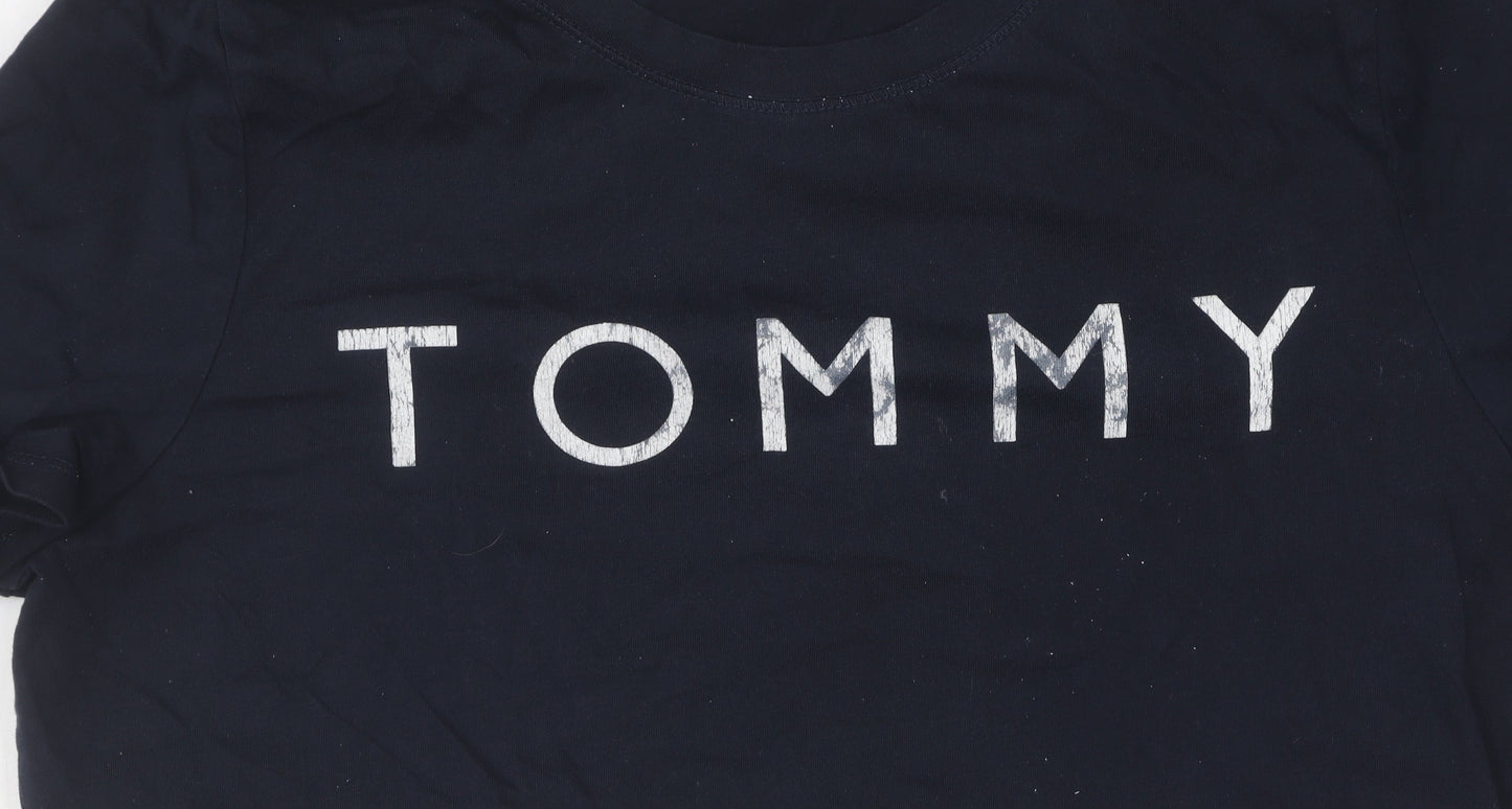 Tommy Hilfiger Women's Black Basic Crew Neck T-Shirt M