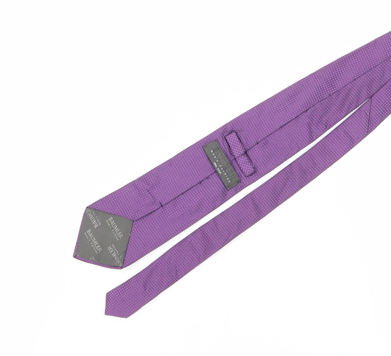 Baumler Men's Purple Geometric Silk Tie