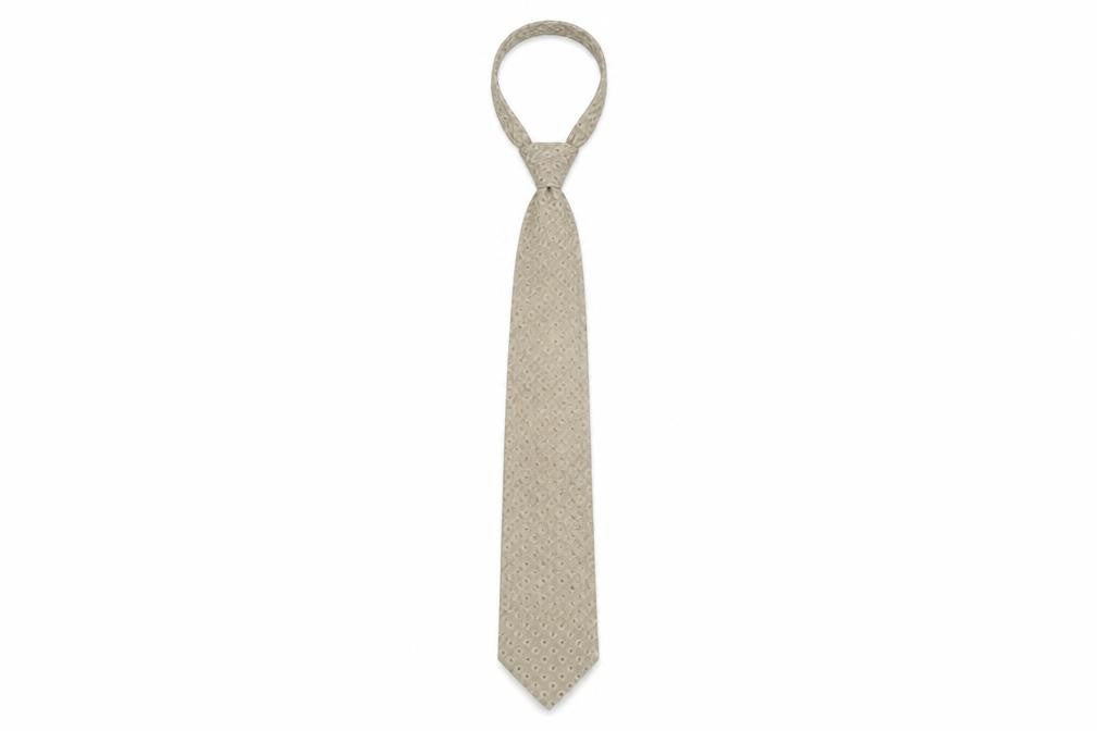 Ben Sherman Men's Beige Polka Dot Silk Tie