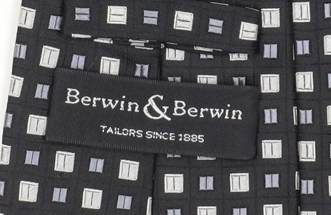 Berwin & Berwin Men's Black Silk Slim Tie
